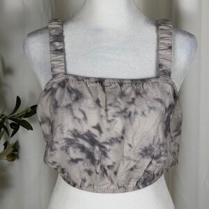 Paper Crane Anthropologie Tie-Dye Square Neck Crop Top Sz S (T5)